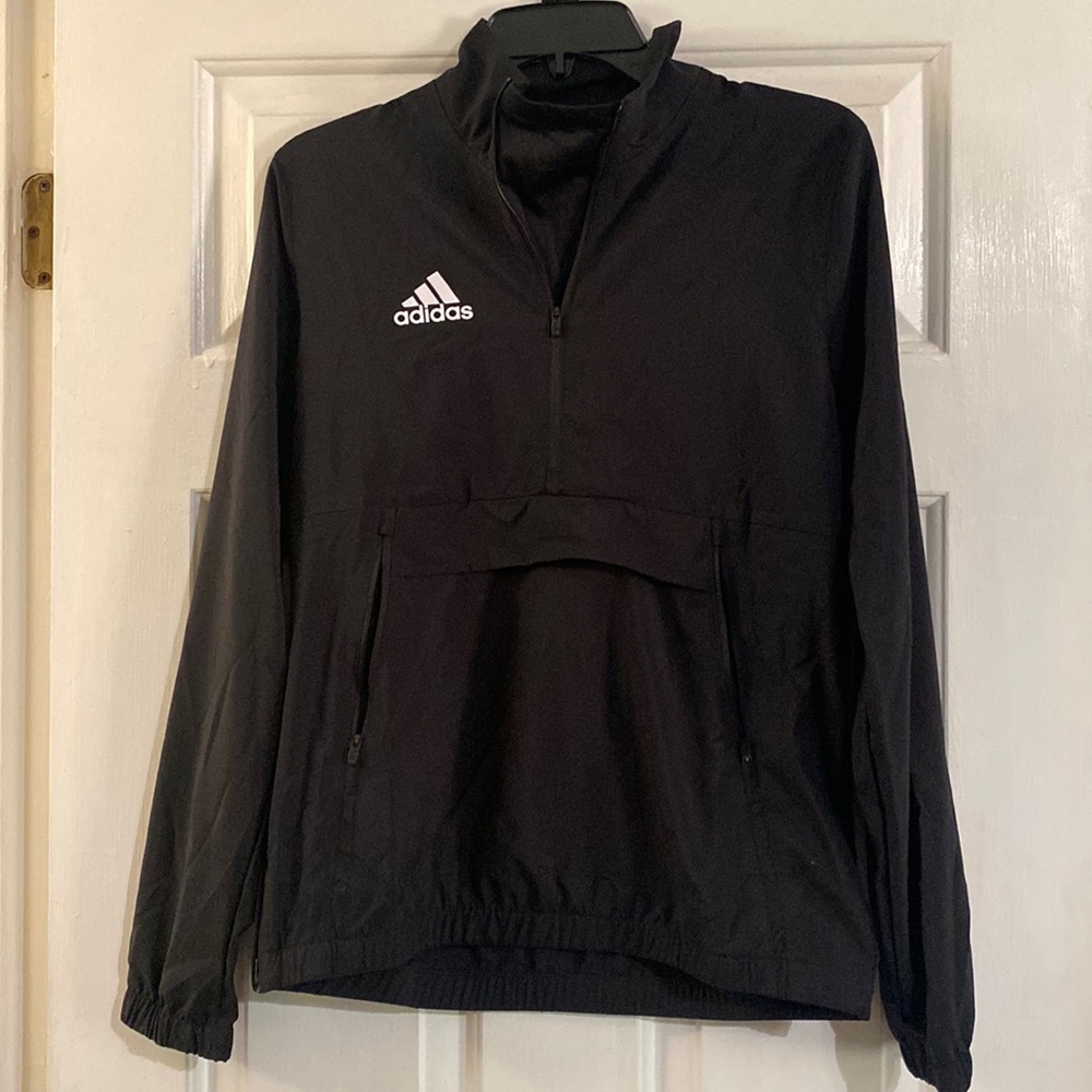 Black Adidas windbreaker jacket
